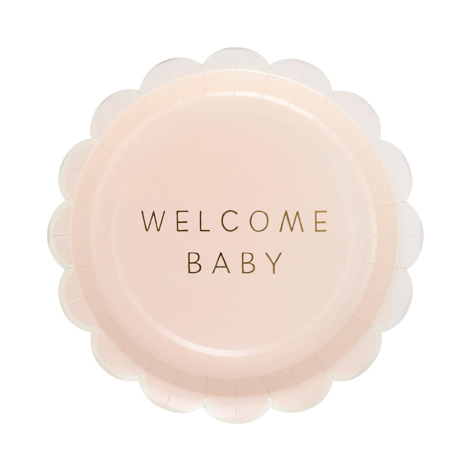 Pink Welcome Baby Plates 8ct - Stesha Party