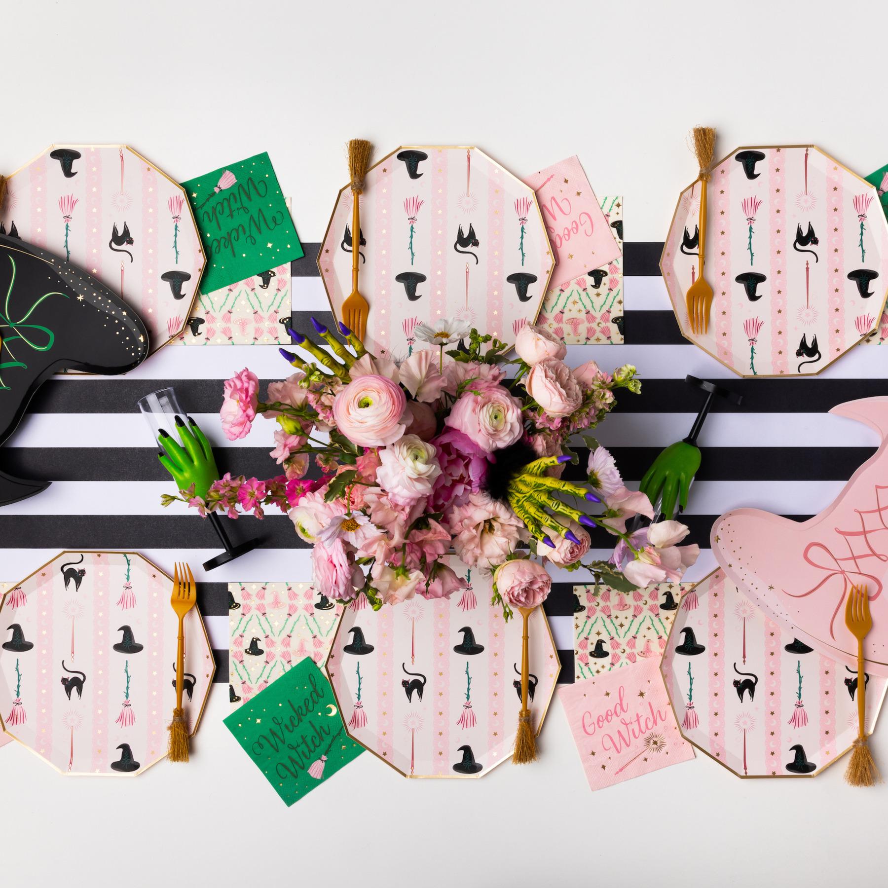 Pink Witch Hat Plates - Stesha Party