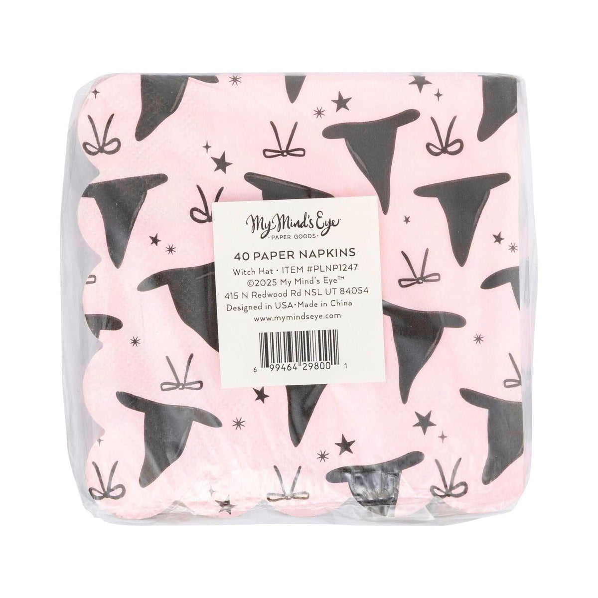 Pink Witch Hats Napkins 24ct - Stesha Party