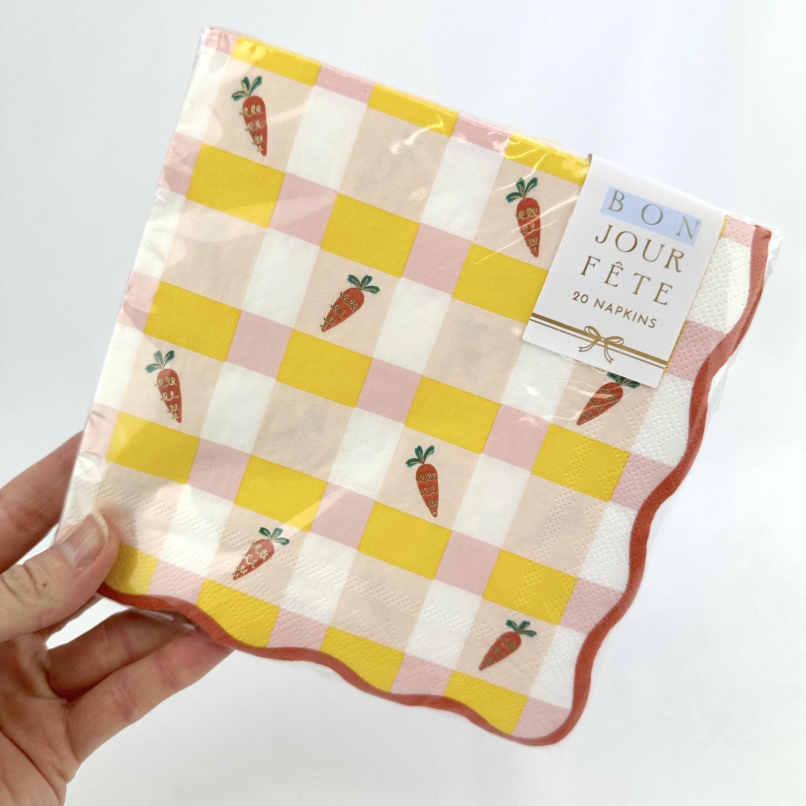 Pink & Yellow Carrot Party Napkins 20ct - Stesha Party