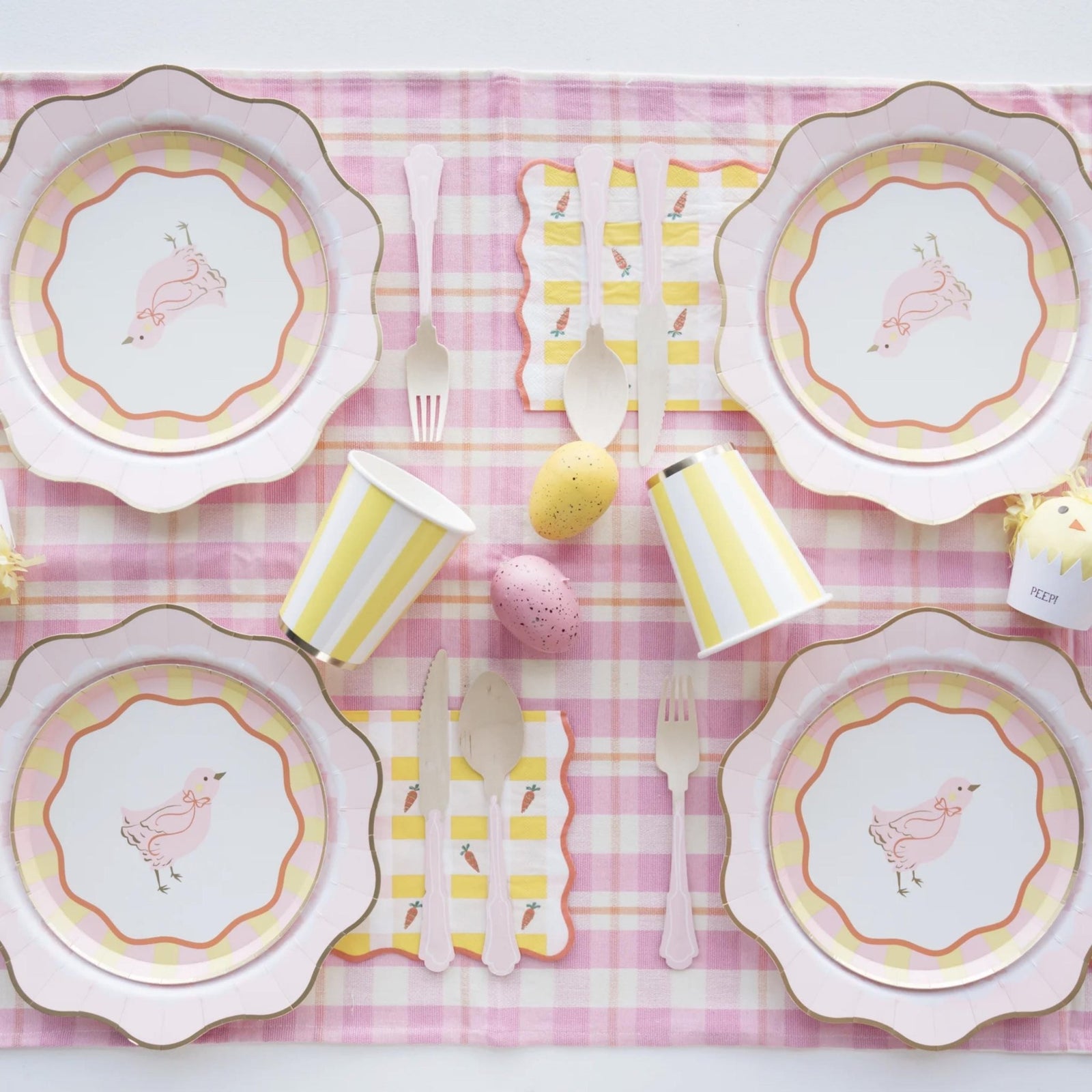 Pink & Yellow Carrot Party Napkins 20ct - Stesha Party