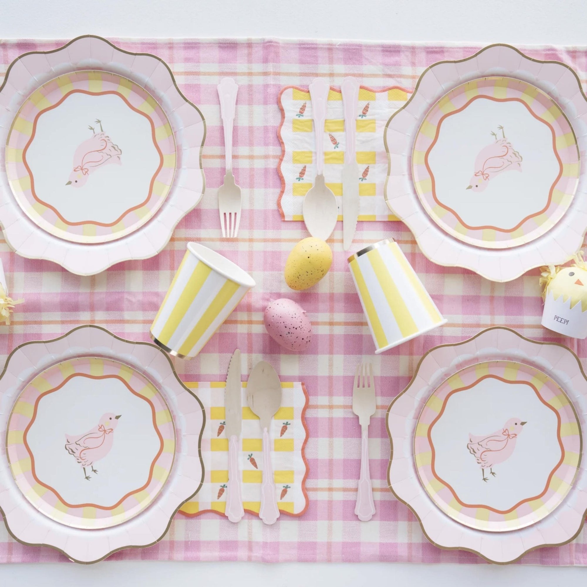 Pink & Yellow Carrot Party Napkins 20ct - Stesha Party