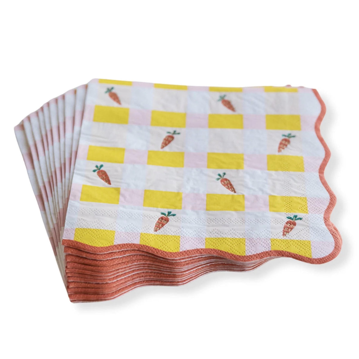 Pink &amp; Yellow Carrot Party Napkins 20ct - Stesha Party