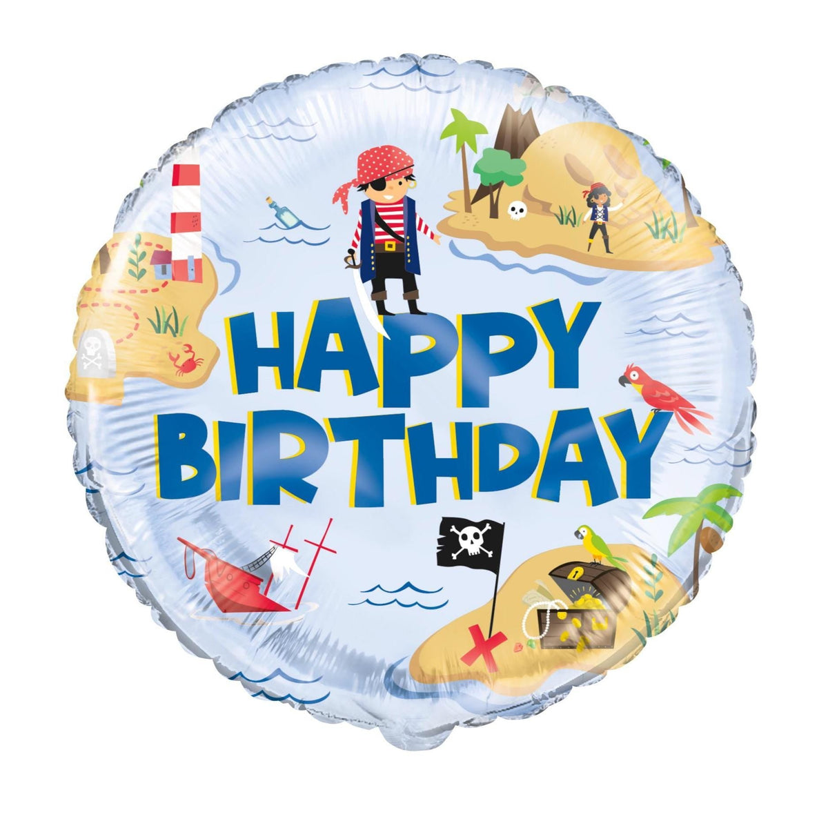 Pirate Birthday Balloon 18&quot; Round - Stesha Party