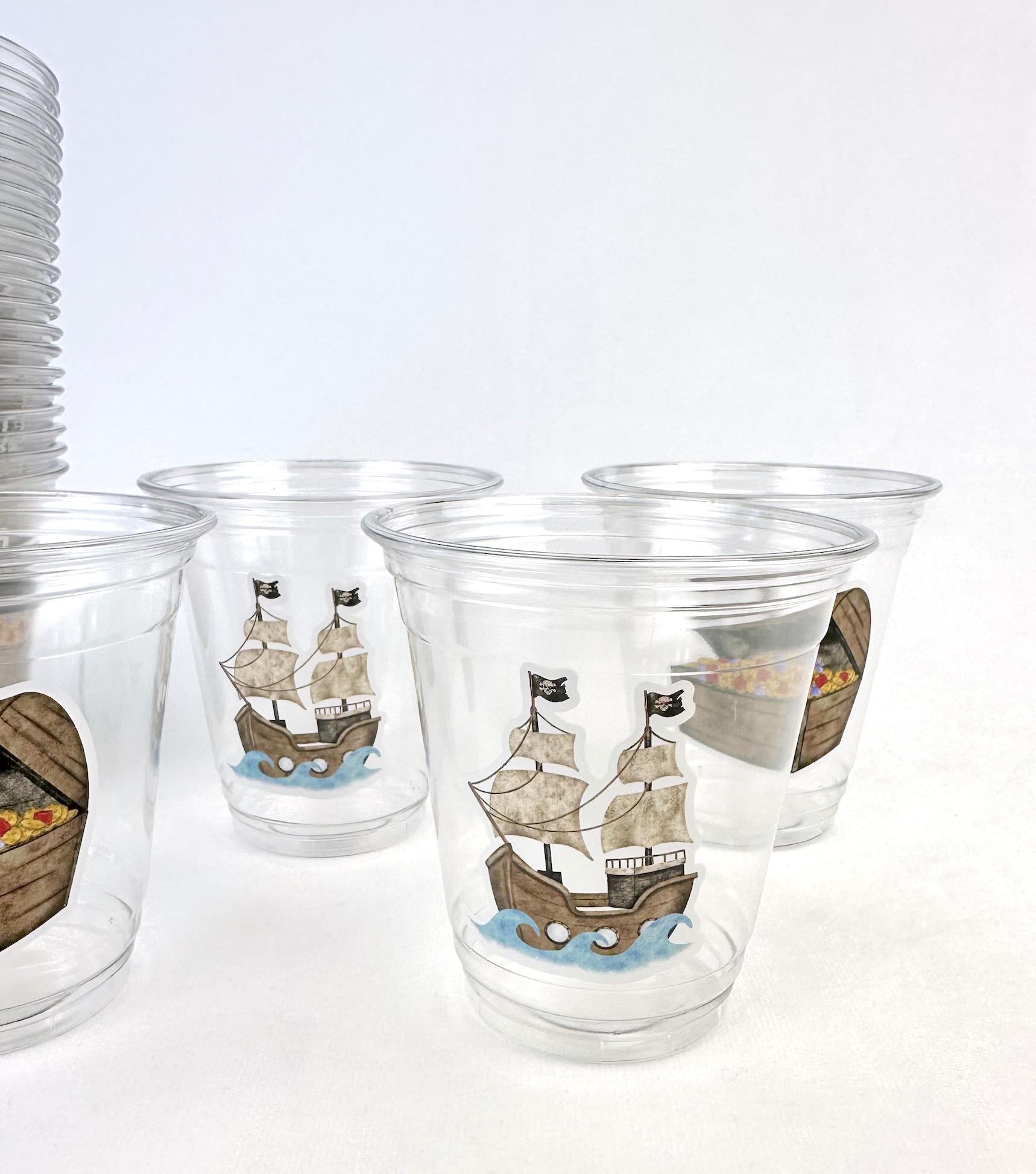 Pirate Birthday Party Cups 24ct - Stesha Party