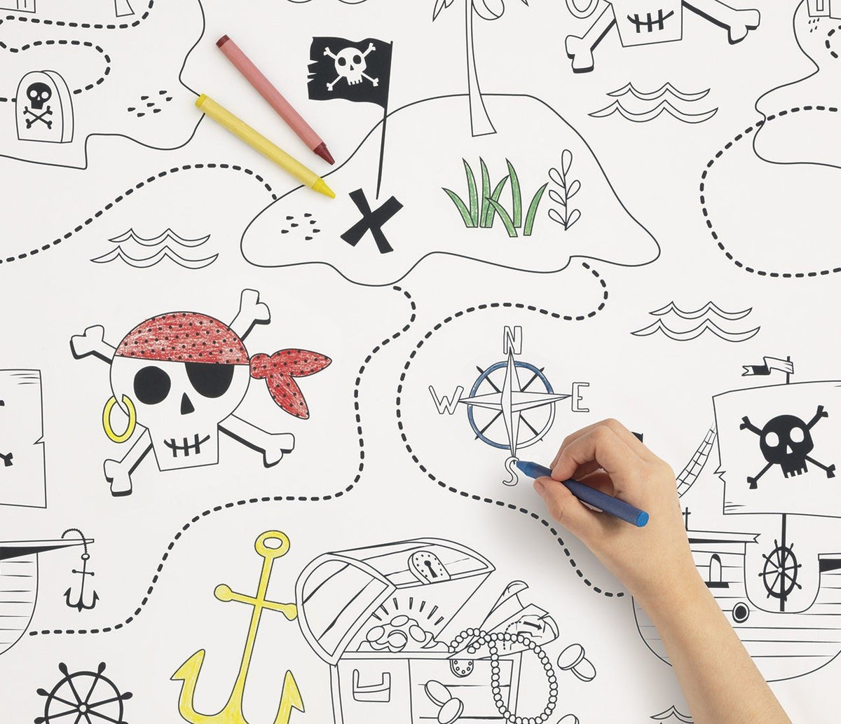 Pirate Coloring Tablecloth - Stesha Party