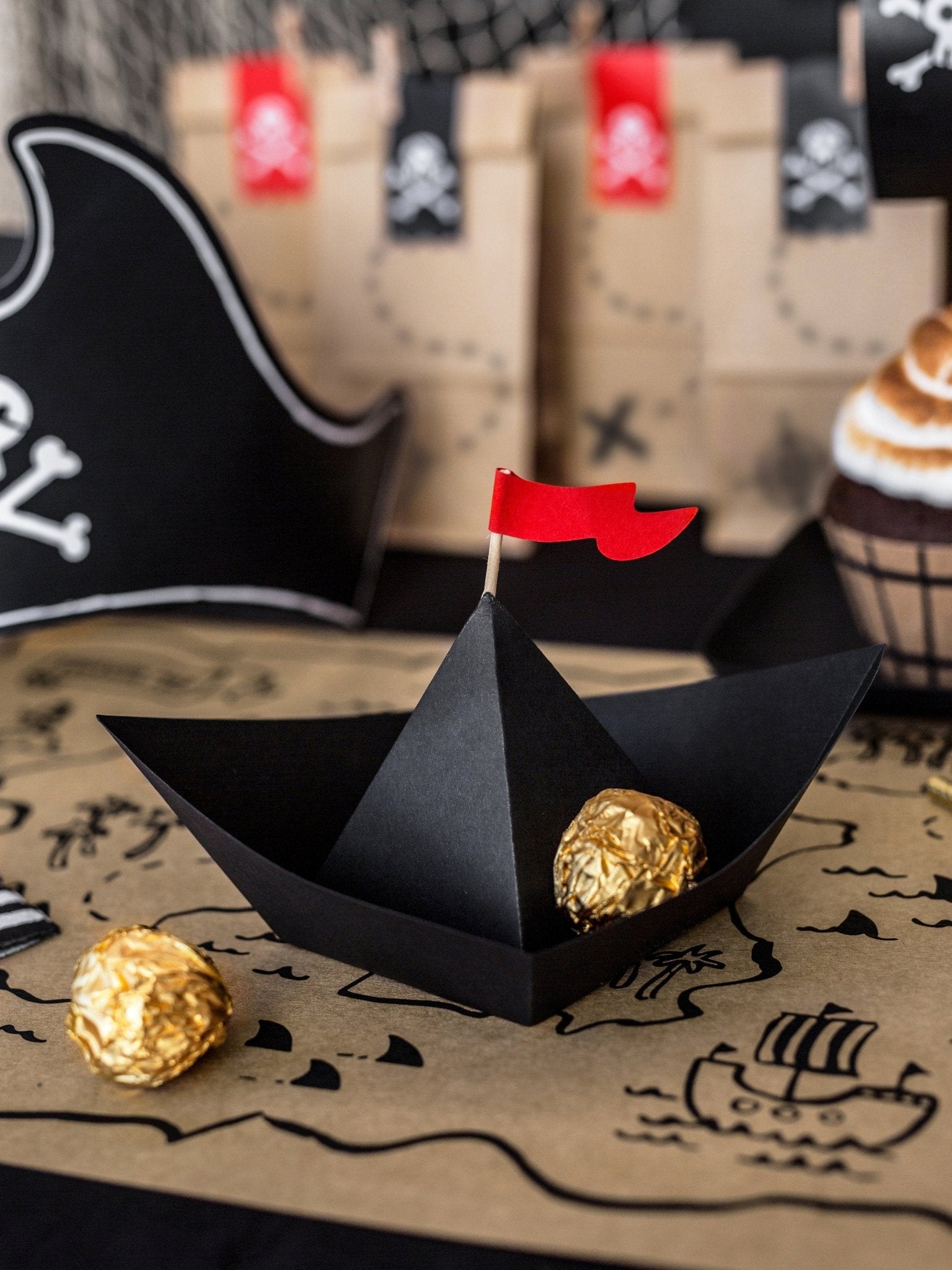 Pirate Ship Favor Boxes 6ct - Stesha Party