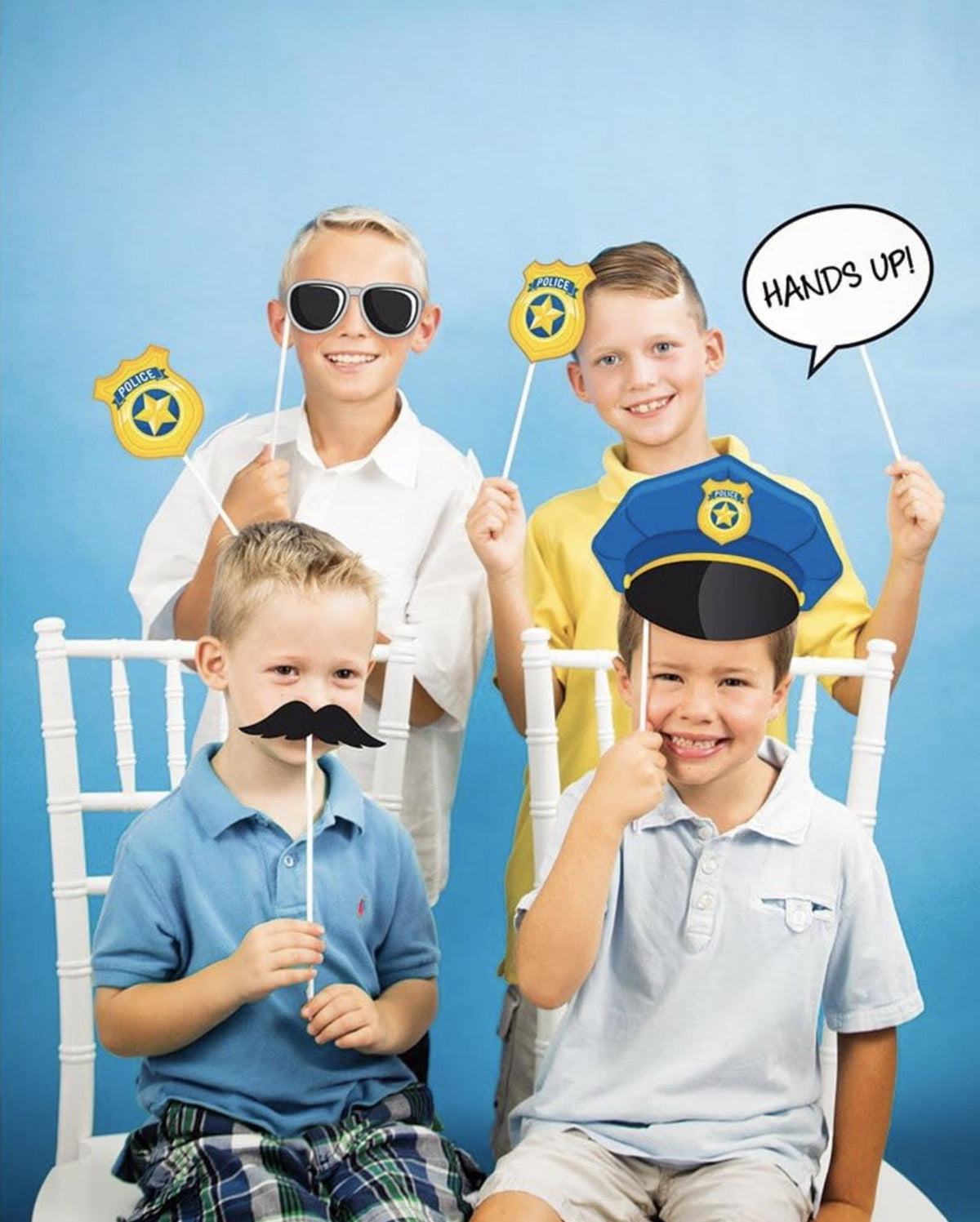 Police Party Photo Props 10ct - Stesha Party