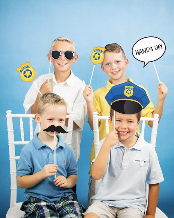 Police Party Photo Props 10ct - Stesha Party - birthday boy, boy ...