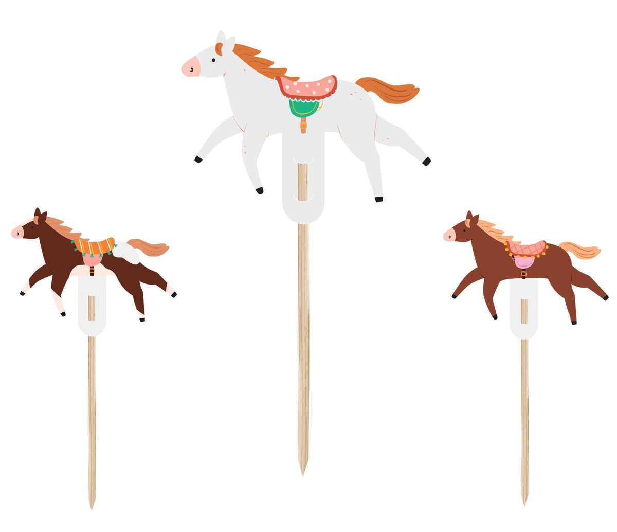 Pony Cake Toppers 6ct - Stesha Party