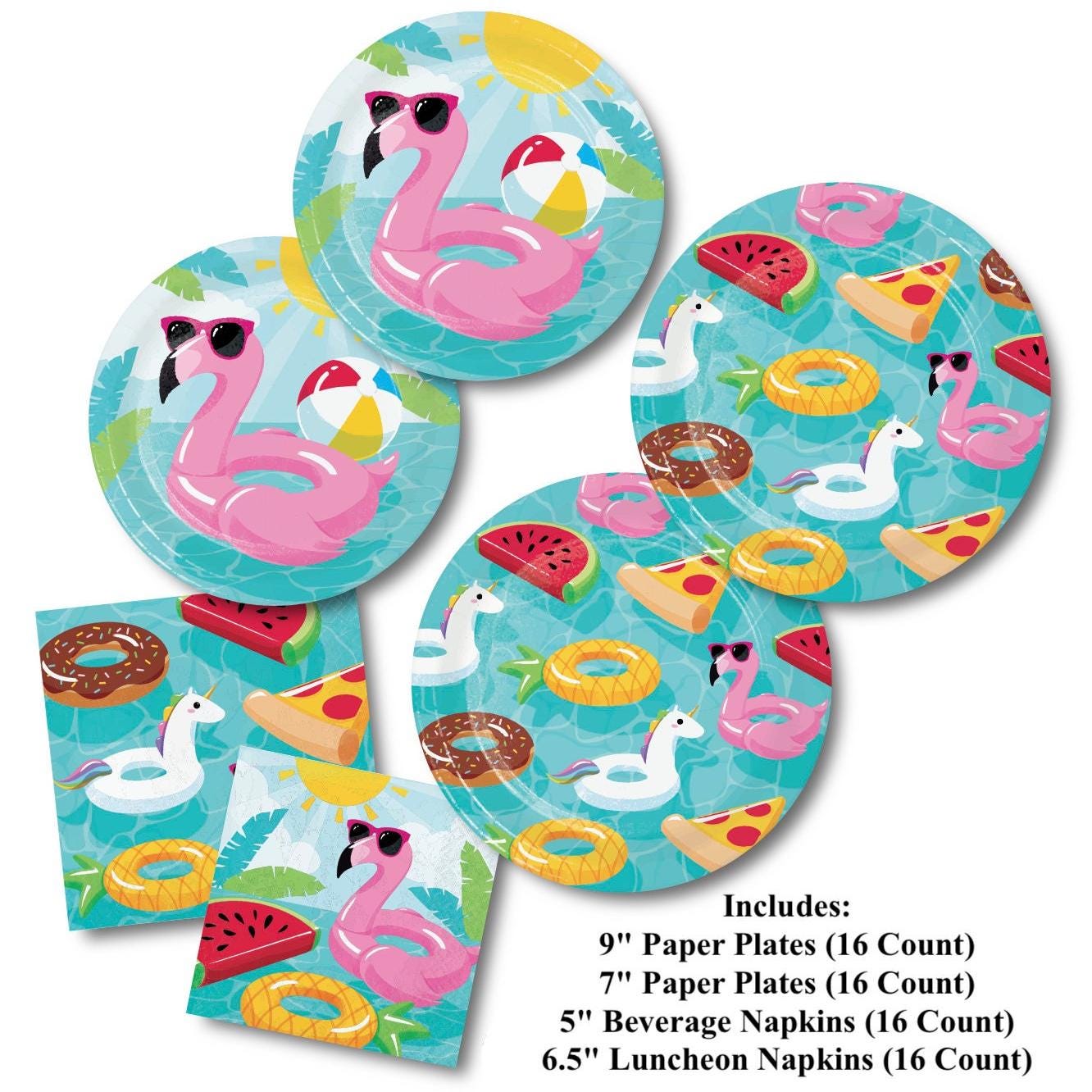 Pool Float Party Supplies for 16 - Stesha Party