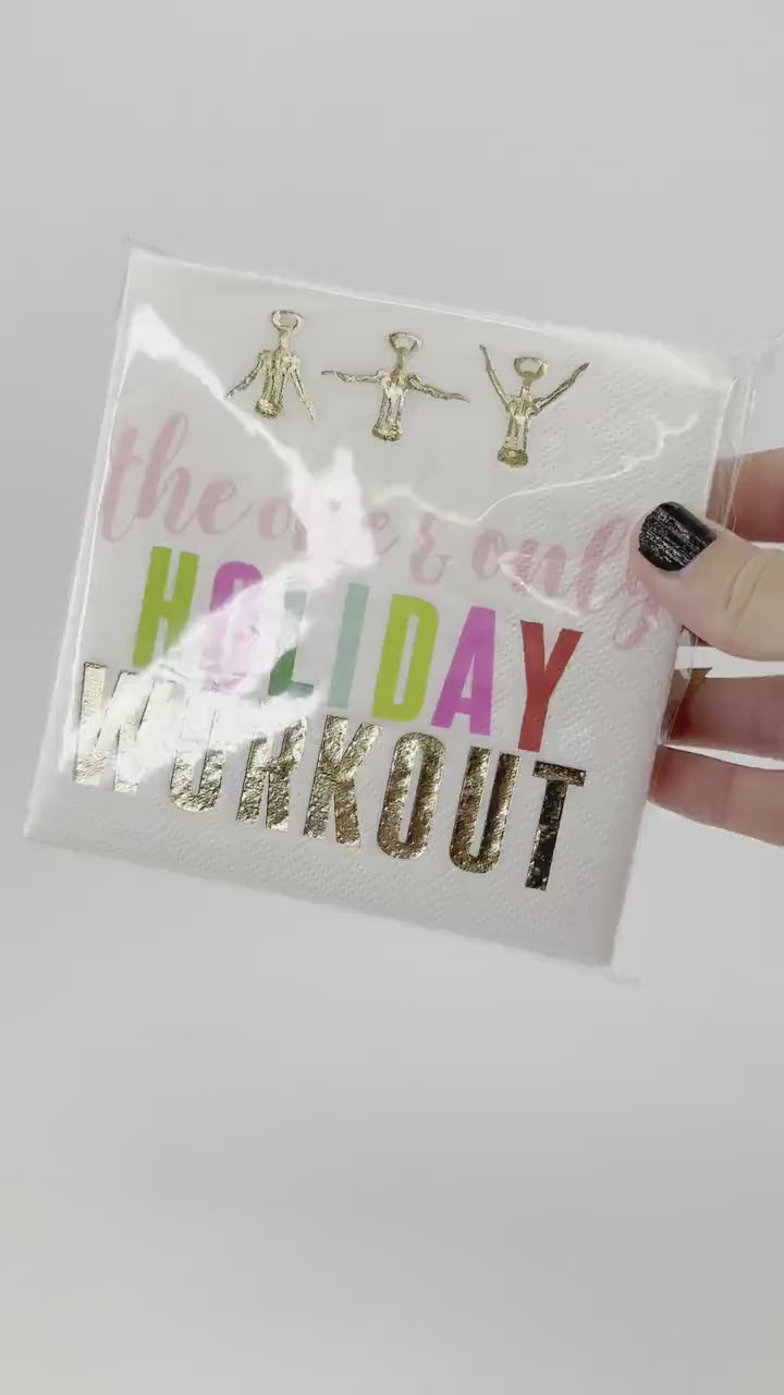 Funny Holiday Napkins - Adult Christmas Party Supplies, Holiday Wine Party, Wine Cork Napkins, Pink & Green Christmas Napkins, Table Decor