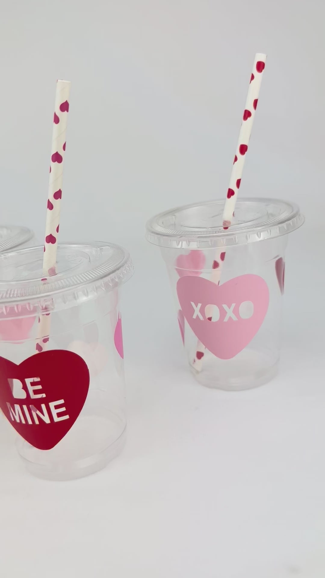 Pink & Red Conversation Heart Cups 12ct