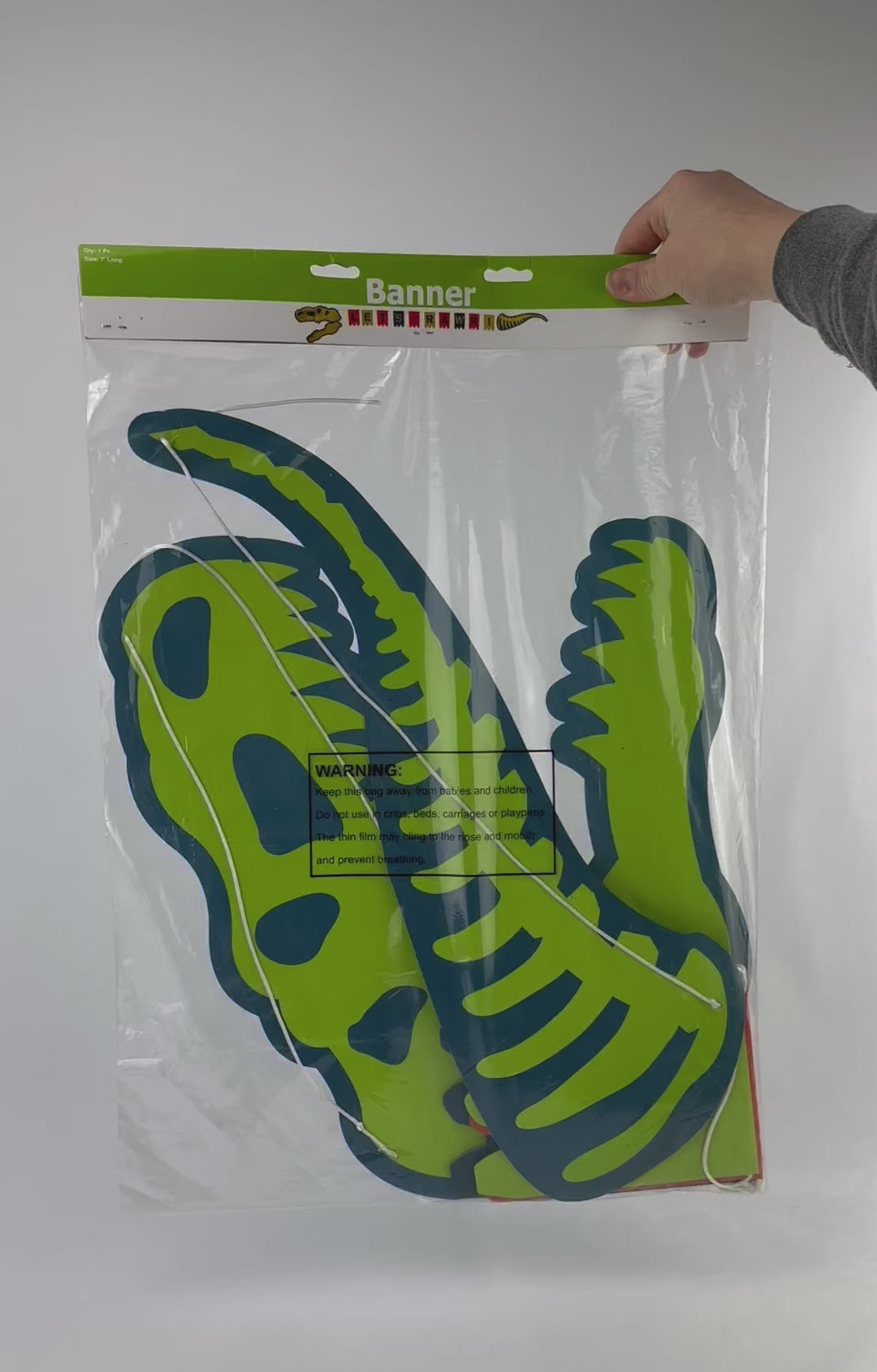 Large Dinosaur Party Banner 7ft