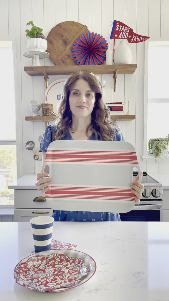 Red White & Blue Serving Tray