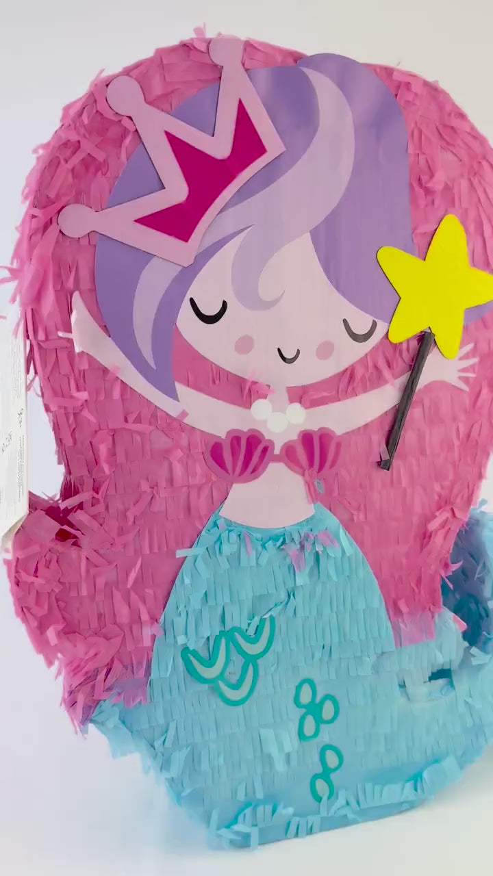Mermaid Piñata - Girl Birthday Party Activity, Birthday Games, Sea Theme Party Decor, Magical Ocean Party Decoration, Fairytale Party Pinata