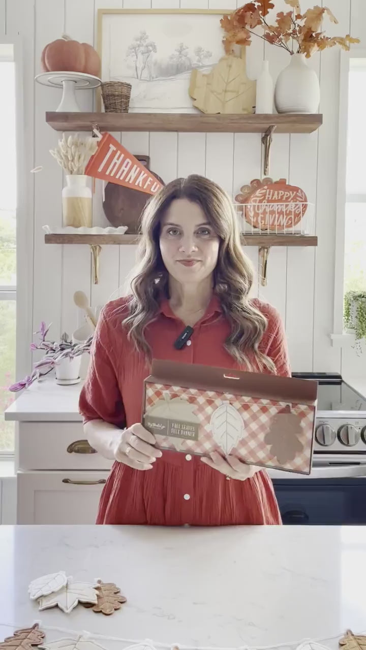 Fall Leaf Party Banner - Thanksgiving Decorations, Harvest Birthday Decorations, Fall Baby Shower, Friendsgiving Party, Fall Leaves Banner