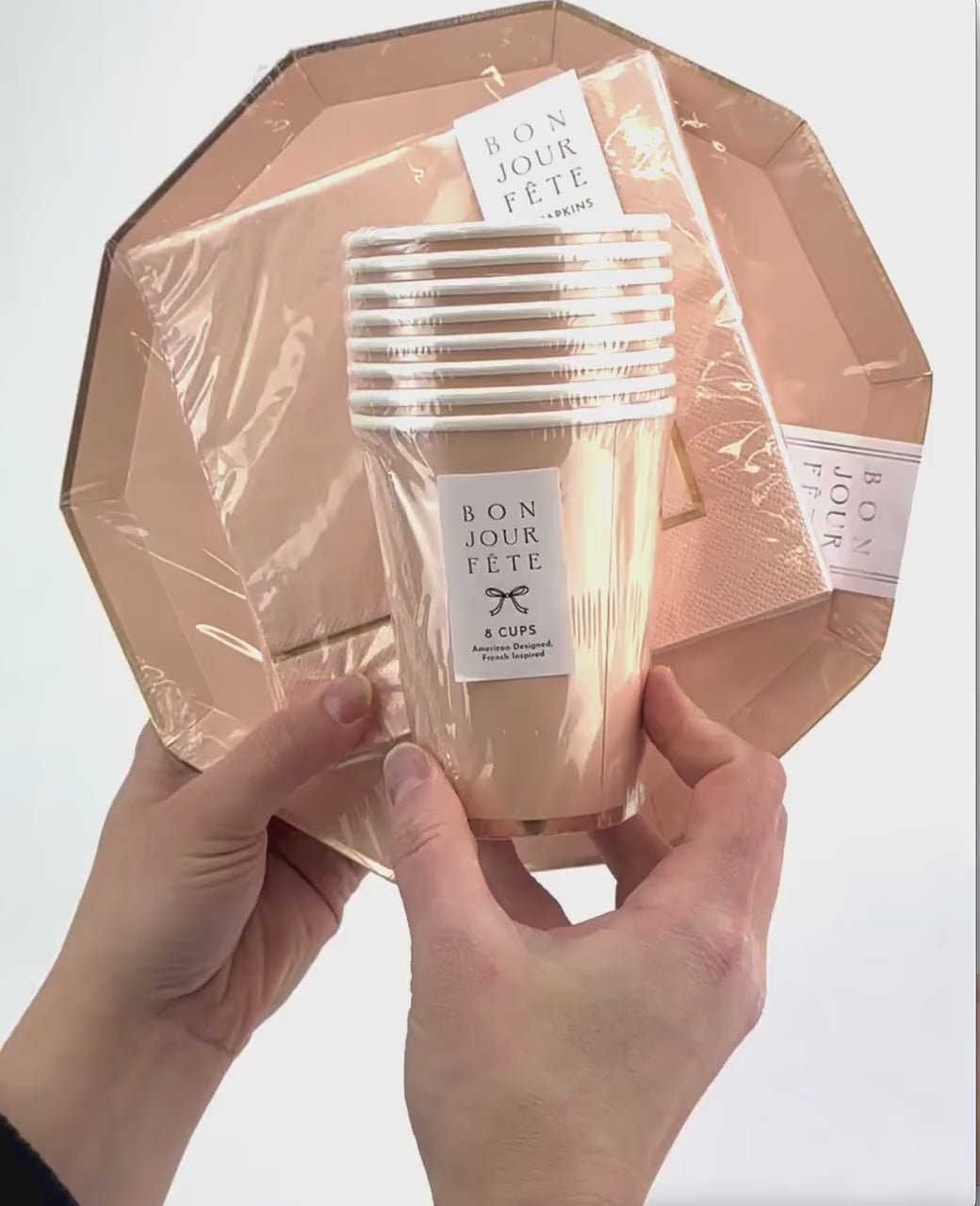 Peach & Gold Party Cups