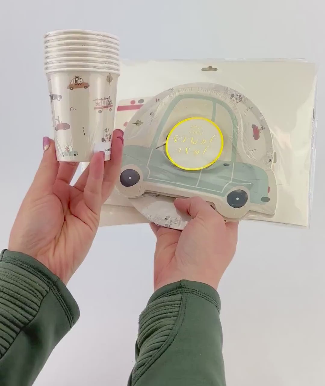 Transportation Party Cake Plates