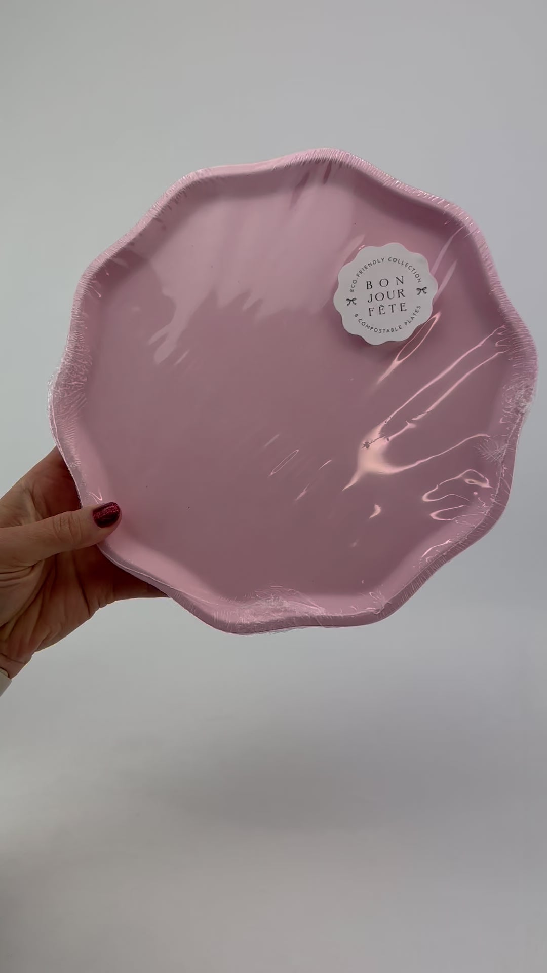 Scalloped Pink Party Plates