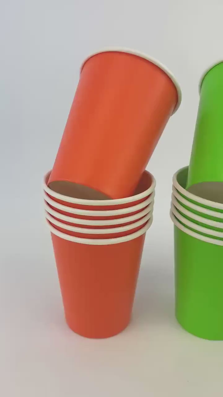 Fiesta Paper Cups 24ct - Cinco De Mayo Party Supplies, Fiesta Birthday Decor, Citrus Party, Summer Baby Shower, Tropical Fruit Party Cups