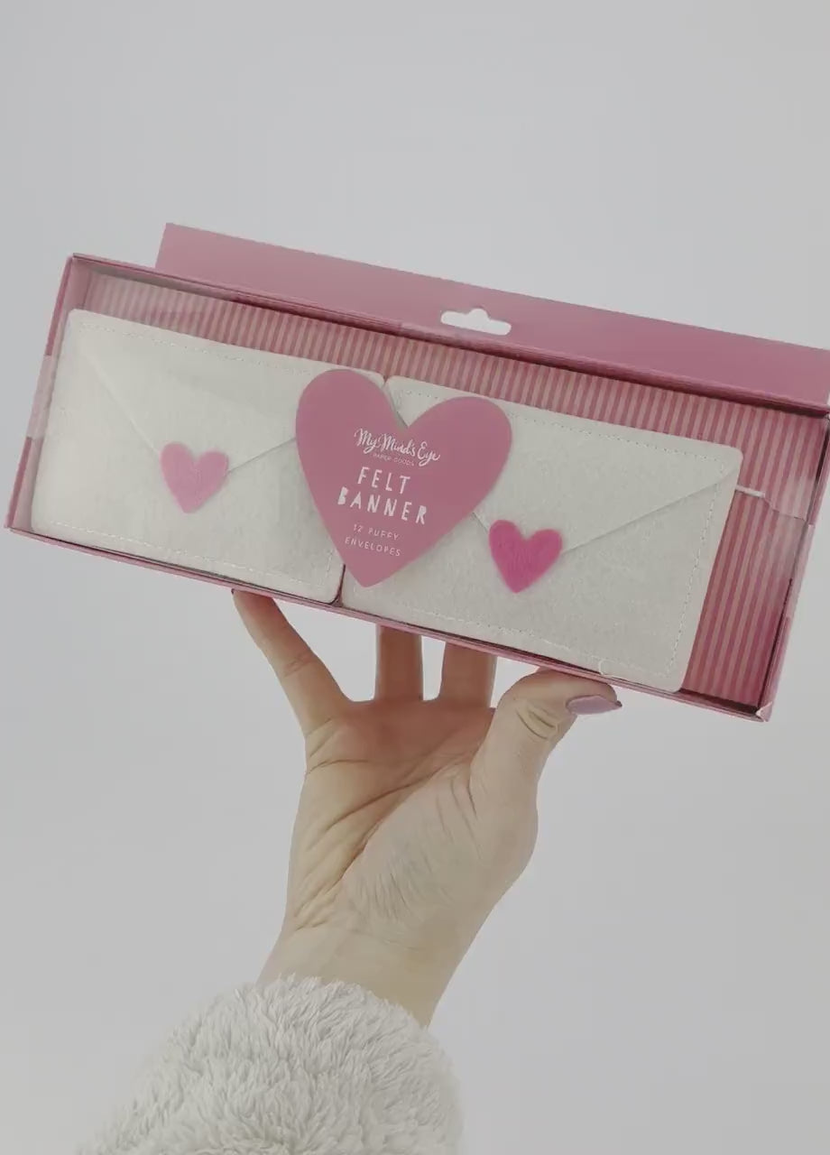 Valentine Felt Love Letter Envelope Garland 6ft