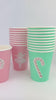 Nutcracker Christmas Cups 24ct 9oz Pink and Mint Paper Cups for Nutcracker Party Ballet Birthday Kids Holiday Drinks