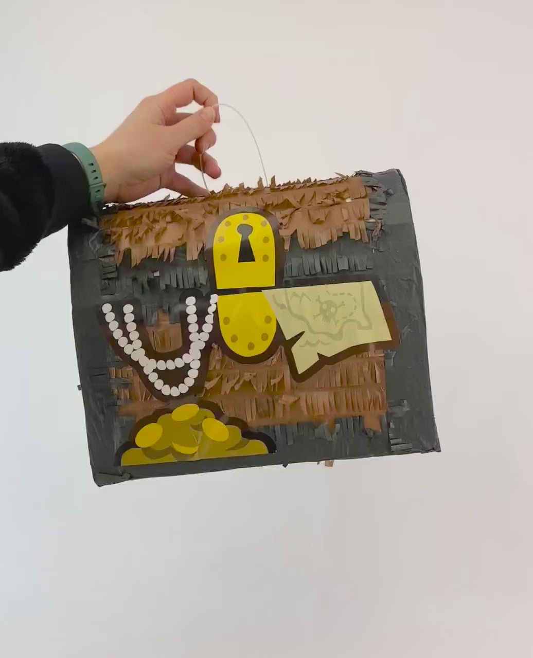 Treasure Chest Piñata - Pirate Birthday Party, Kids Birthday Pinata, Treasure Map Party, Pirate Party Decorations, Kids Party Game