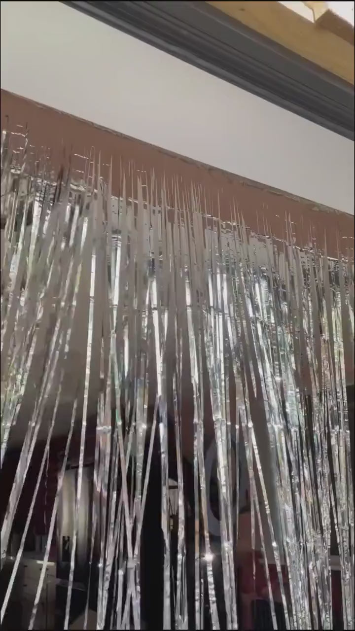 Disco Party Plates 9" Foil Paper Plates 8ct - Silver Party Tableware for Disco Birthday, Bachelorette, Dance Party, or 70s Theme Decor