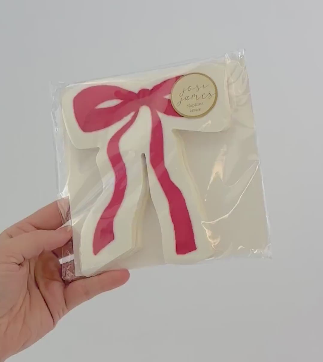 Red Bow Paper Napkins 24ct - Red Bow Birthday Decorations, Coquette Party Supplies, Tying the Knot Bachelorette Party, Preppy Baby Shower