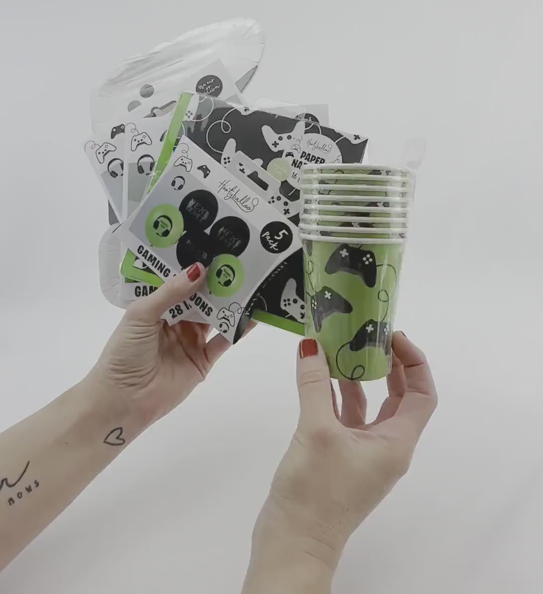 Video Game Controller Napkins - Level Up Party Supplies, Gamer Birthday Decorations, Game On Birthday Supplies, Gaming Birthday Napkins