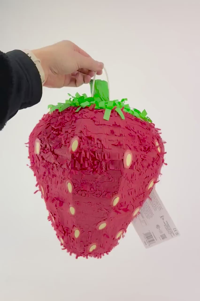 Strawberry Party Pinata - Fruit Birthday Party Decorations, Berry Party Supplies, Farmers Market Party, Birthday Games, Birthday Piñata
