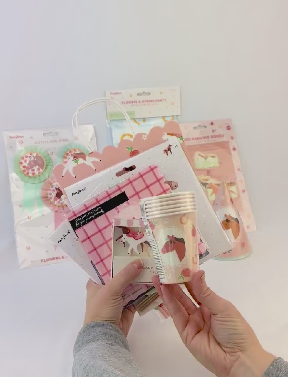 Horse Party Treat Boxes 3ct - Paper Favor Boxes, Snack Boxes, Party Tableware, Pony Party Supplies, Saddle Up Party, Birthday Decorations