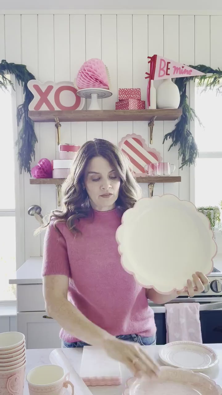 Vintage Pink Floral Tea Party Cups 8ct