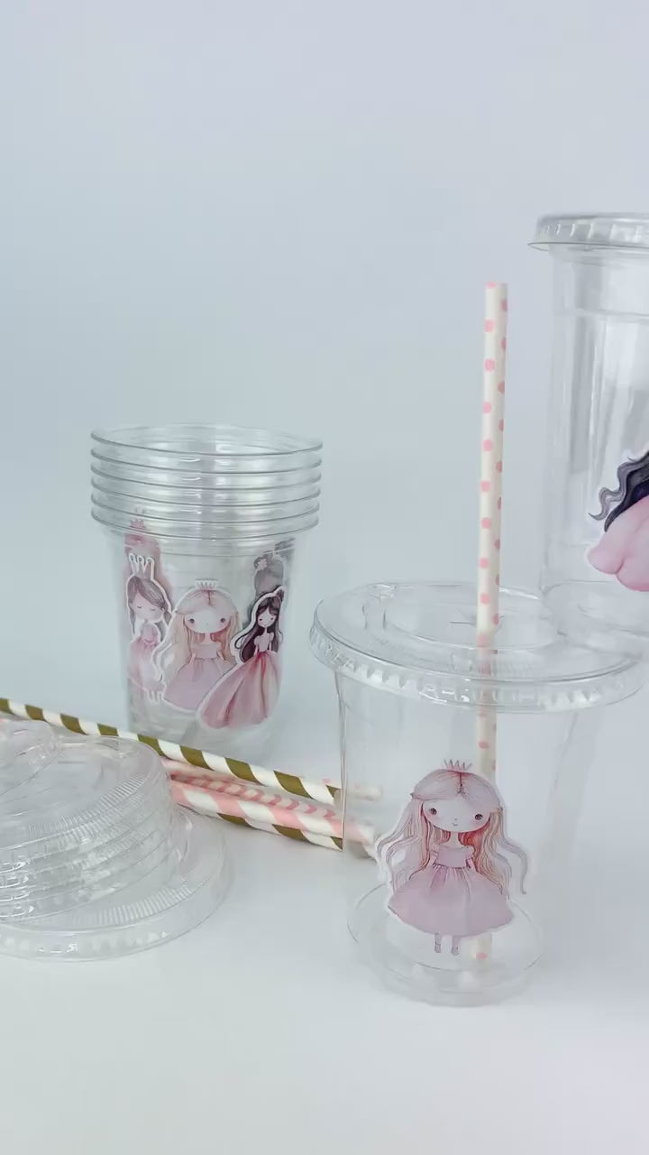 Pink Princess Party Cups - Princess Favor Cups, Princess Birthday, Birthday Decor, Party Decor, Party Decorations, Princess Theme Birthday