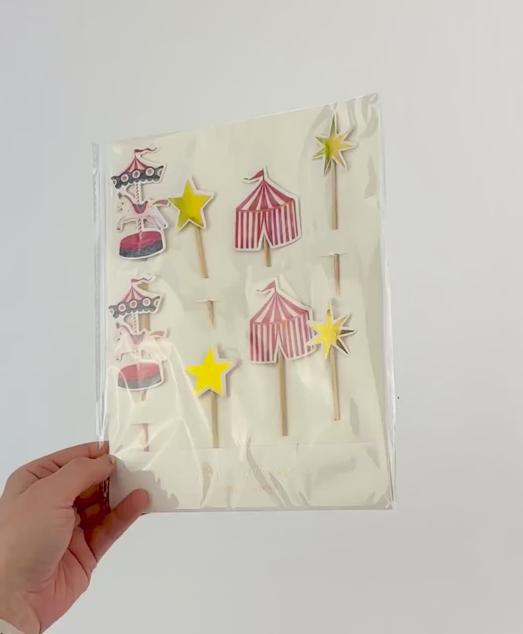 Carnival Cake Toppers 8ct - Cupcake Picks, Circus Party Supplies, Carnival Birthday Decorations, Come One Come All Birthday, Fun Fair Party
