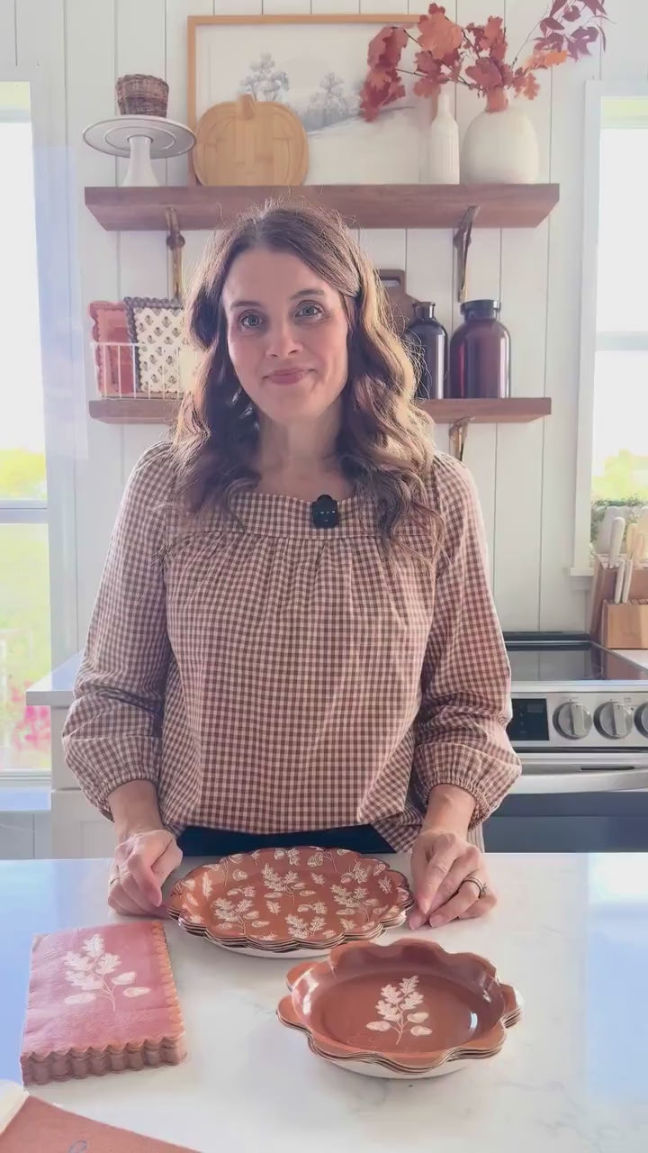 Give Thanks Dessert Plates – 7" Round Paper Plates, 8ct Fall Thanksgiving Tableware, Autumn Party Table Decor