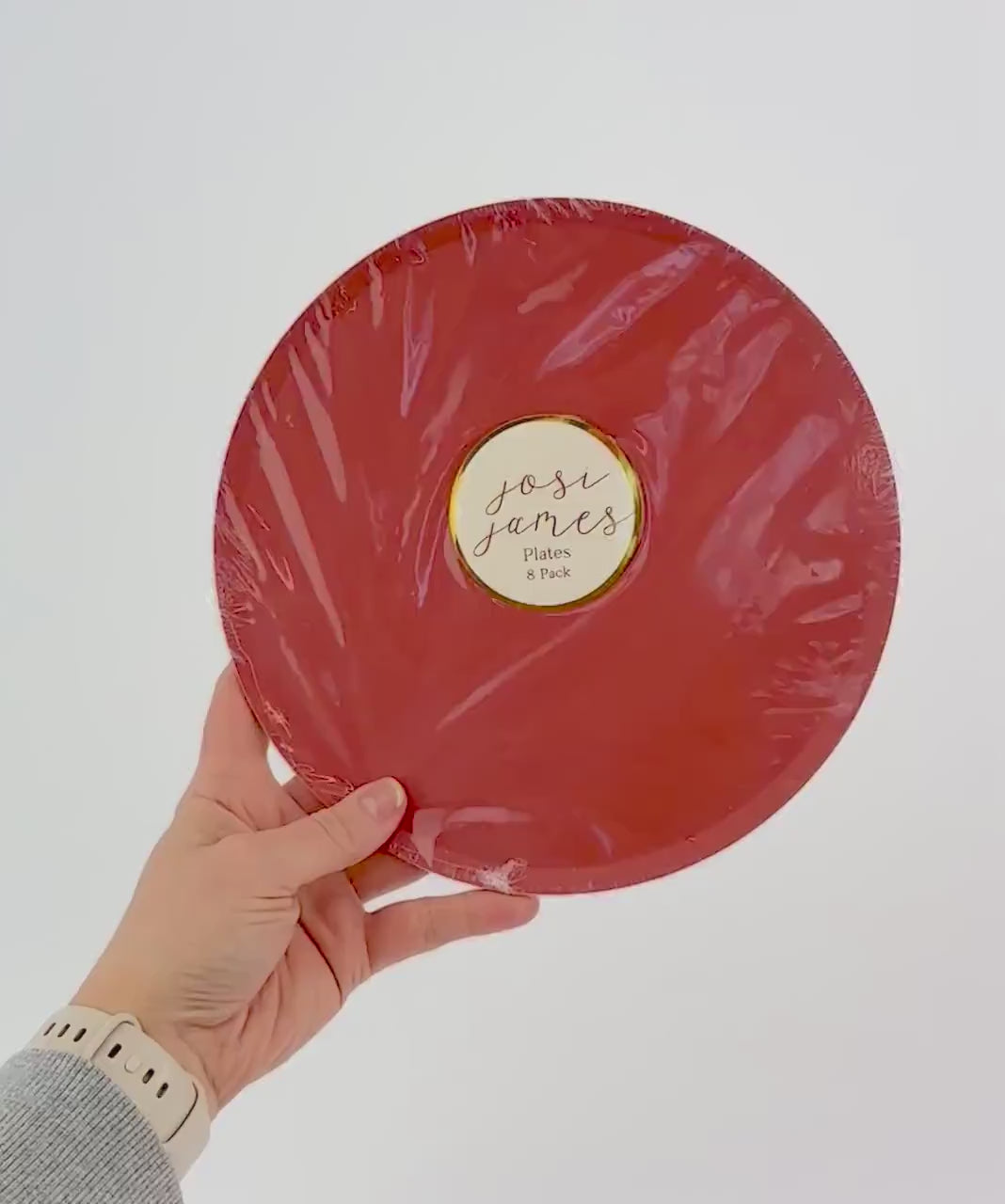 Red Party Plates 8ct - Birthday Plates, Disposable Paper Dinner Plates, Firetruck Birthday Decorations, Strawberry Birthday, Shark Party