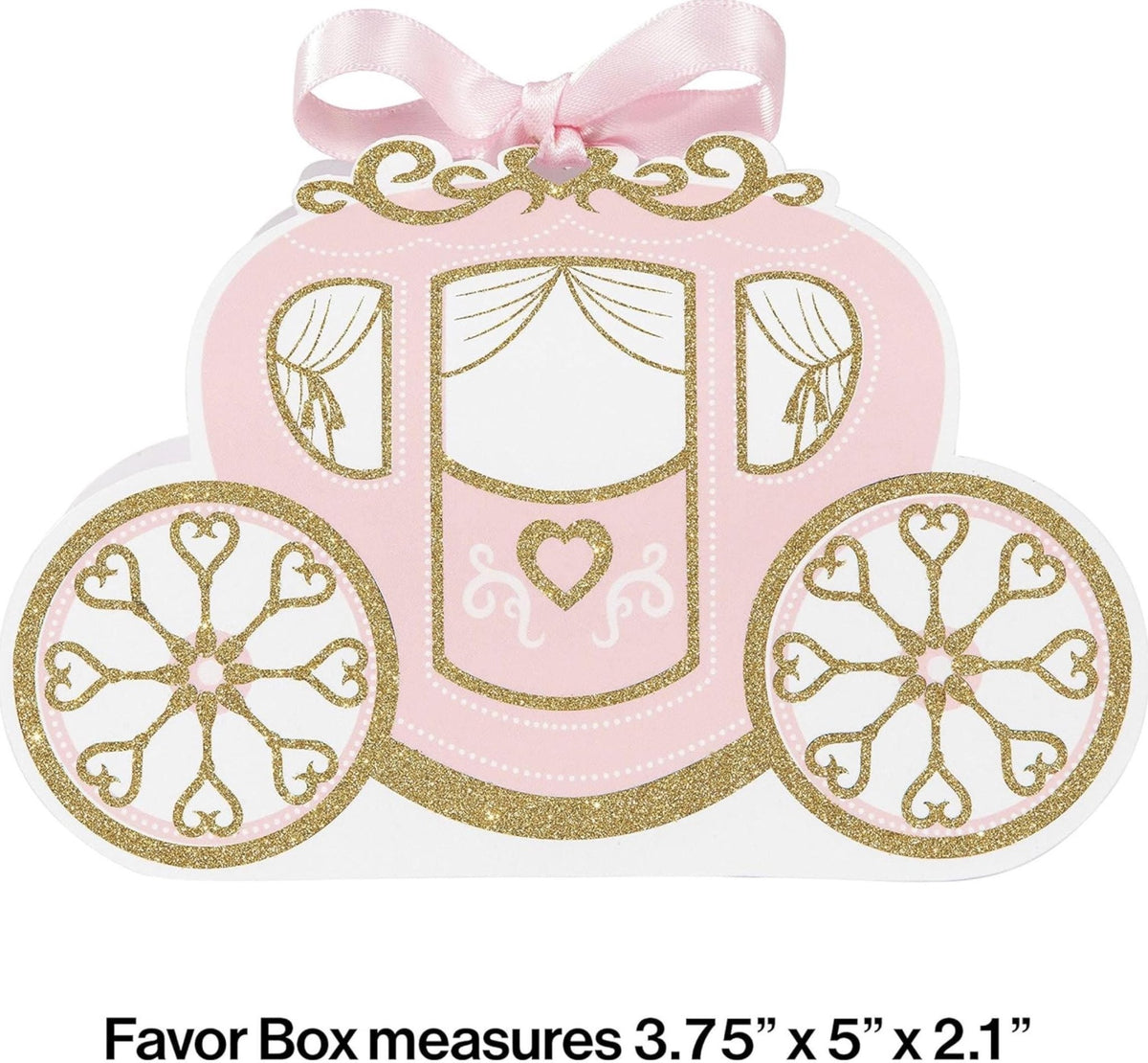 Princess Carriage Favor Boxes 8ct - Stesha Party