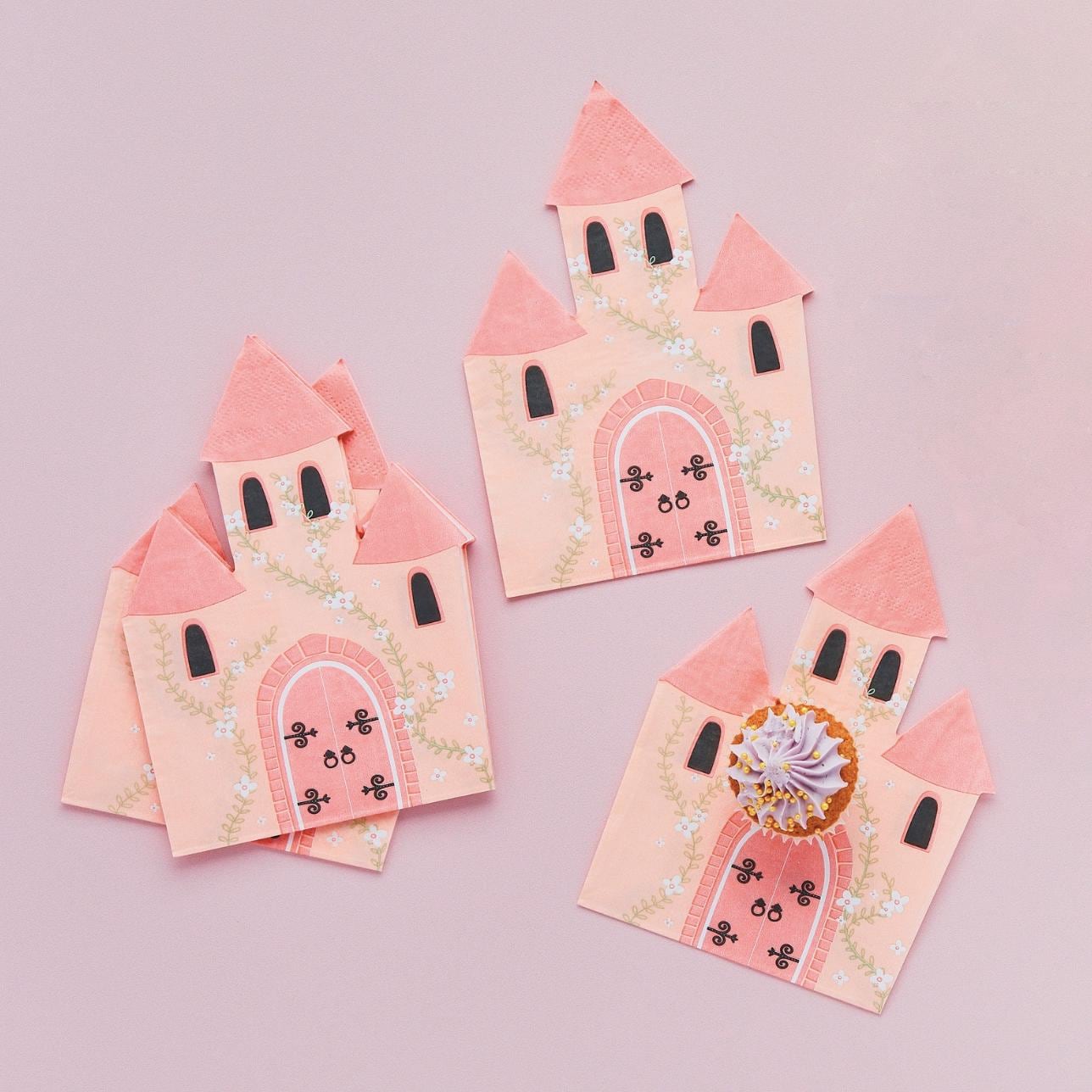 Princess Castle Party Napkins - Stesha Party