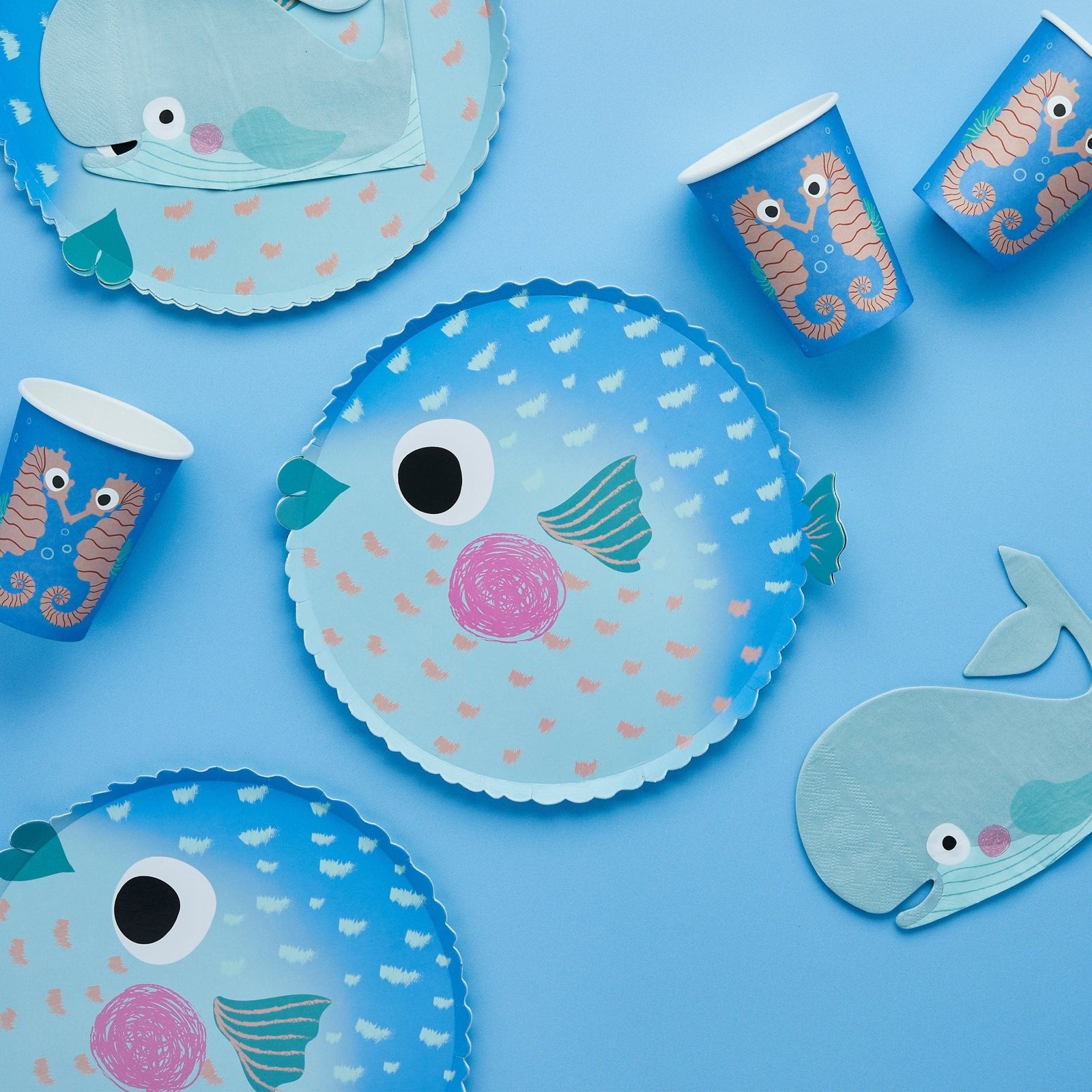 Puffer Fish Party Plates - Stesha Party
