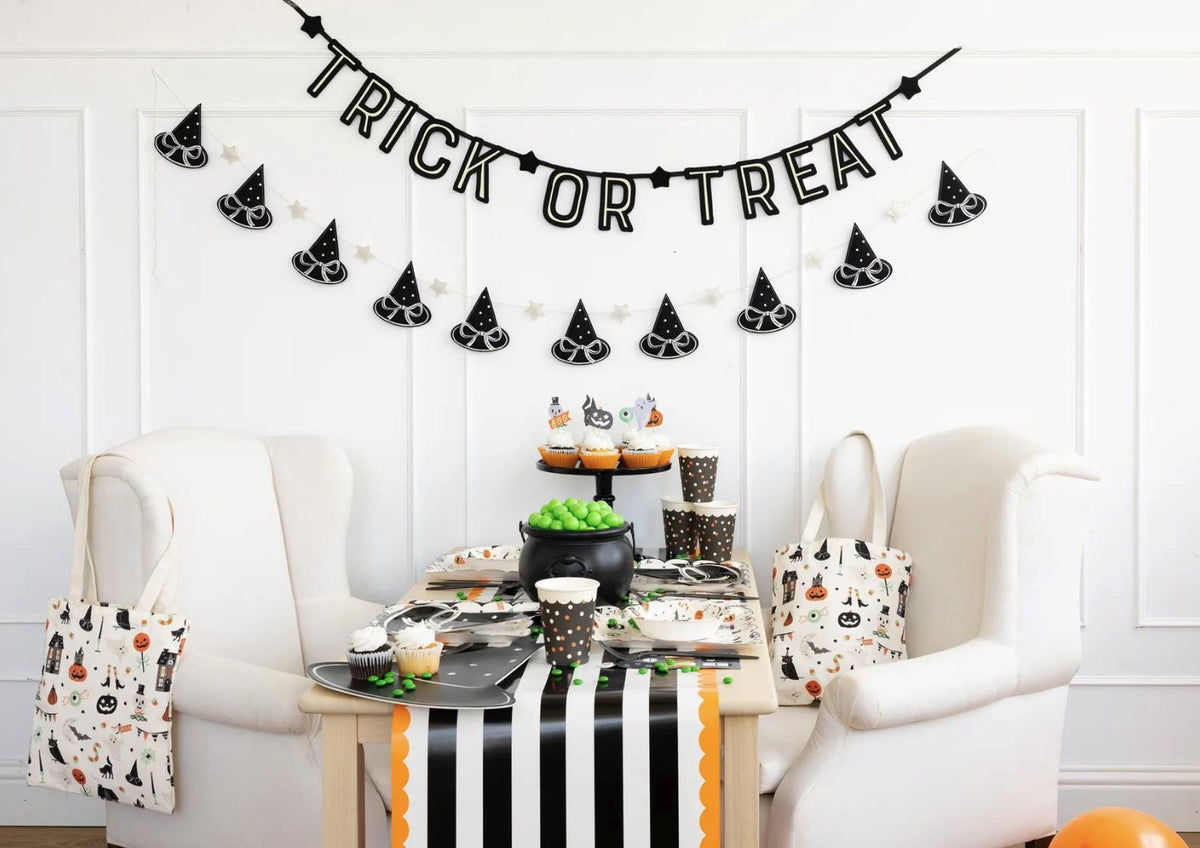 Puffy Felt Witch Hat Banner 6ft - Stesha Party