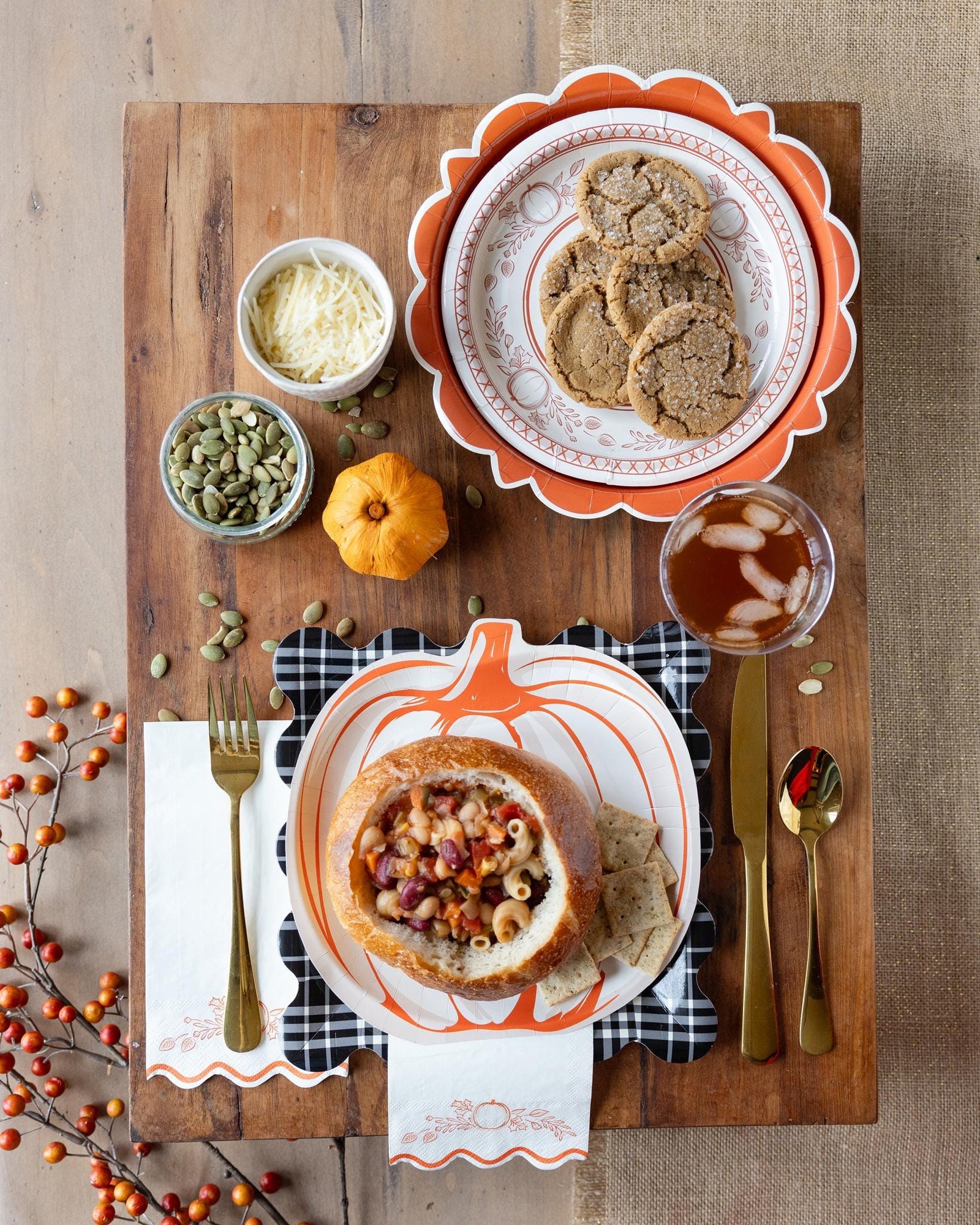 Pumpkin Paper Napkins 24ct - Stesha Party