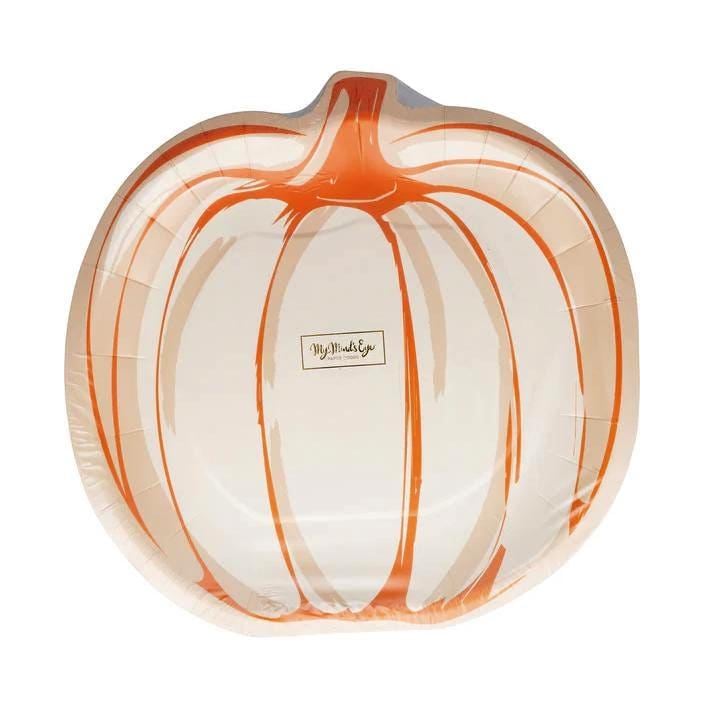 Pumpkin Shaped Paper Plates - Stesha Party