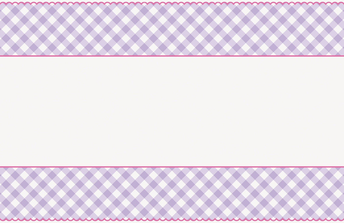 Purple Gingham Party Tablecloth - Stesha Party