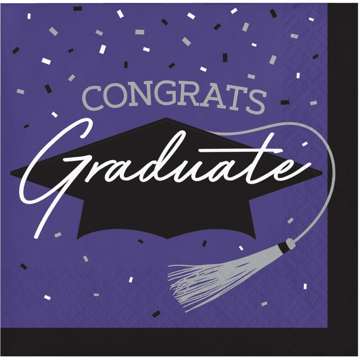 Purple Graduation Party Napkins 36ct - Stesha Party