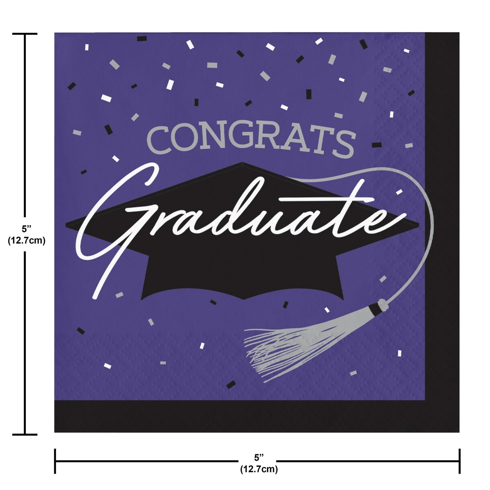 Purple Graduation Party Napkins 36ct - Stesha Party