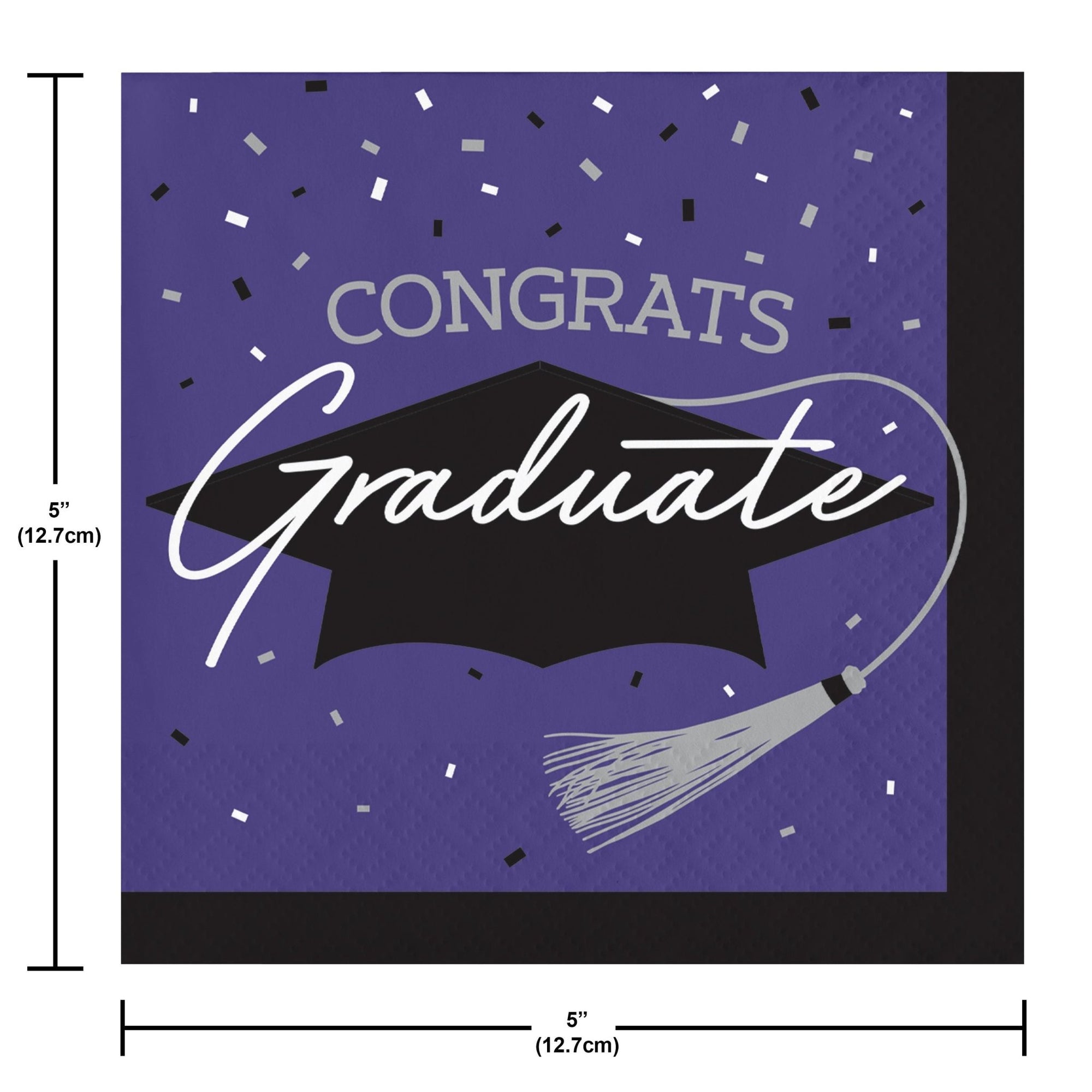 Purple Graduation Party Napkins 36ct - Stesha Party