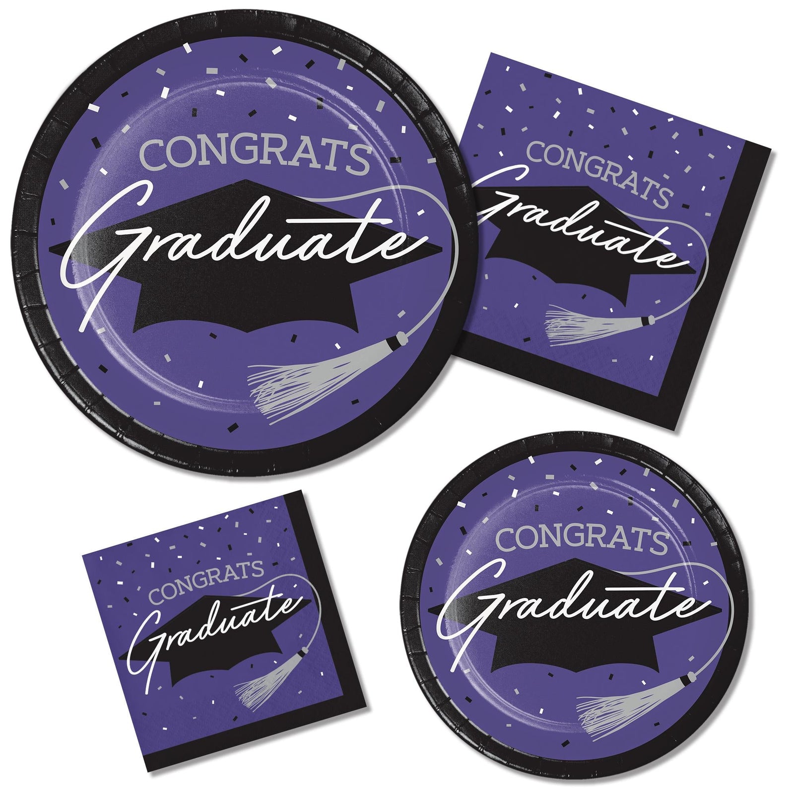 Purple Graduation Party Napkins 36ct - Stesha Party