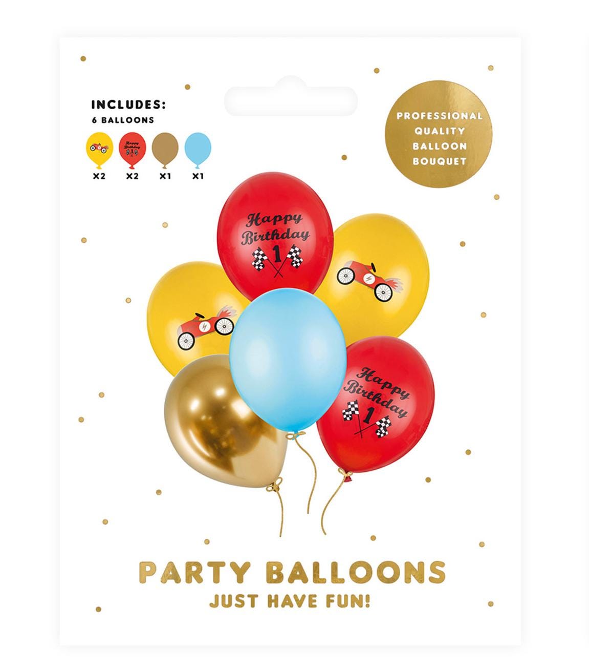 Race Car Balloon Bouquet - Stesha Party